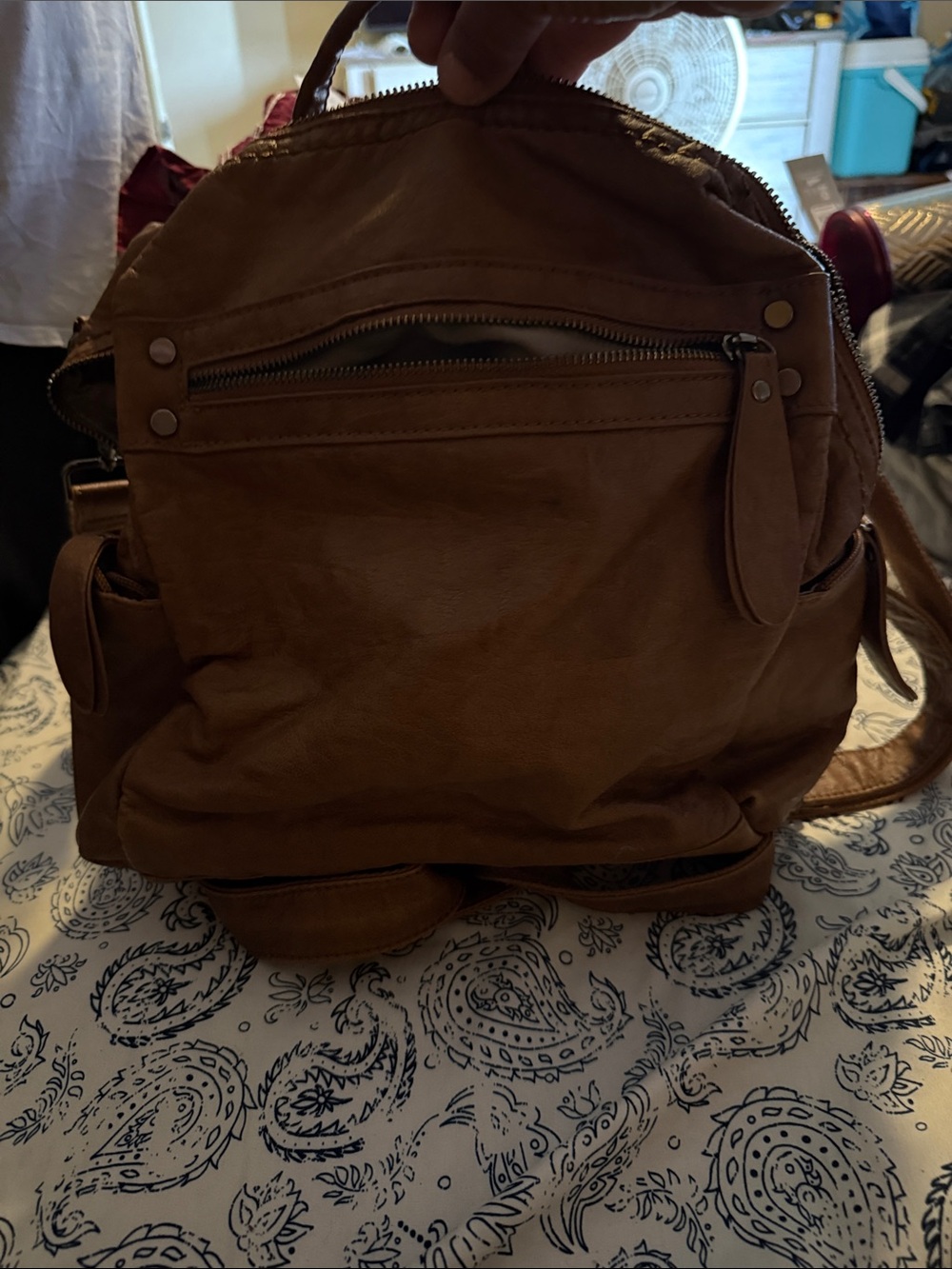 Stylish Brown Leather women’s  Backpack - Casual Everyday Bag